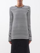 Raey - Long-sleeved Recycled Cotton-jersey T-shirt - Womens - Black Stripe