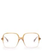 Gucci - Oversized Square Gradient Acetate Glasses - Womens - Brown
