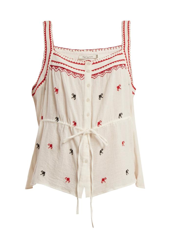 Mes Demoiselles Fairy Square-neck Cotton Top