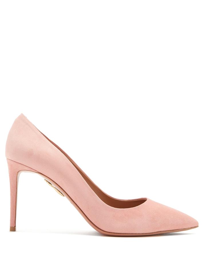 Aquazzura Simply Irresistible 85mm Suede Pumps