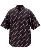 Matchesfashion.com Balenciaga - Zipped Logo-print Cotton Shirt - Mens - Black