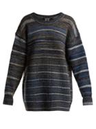 Junya Watanabe Striped Wool-blend Knitted Sweater