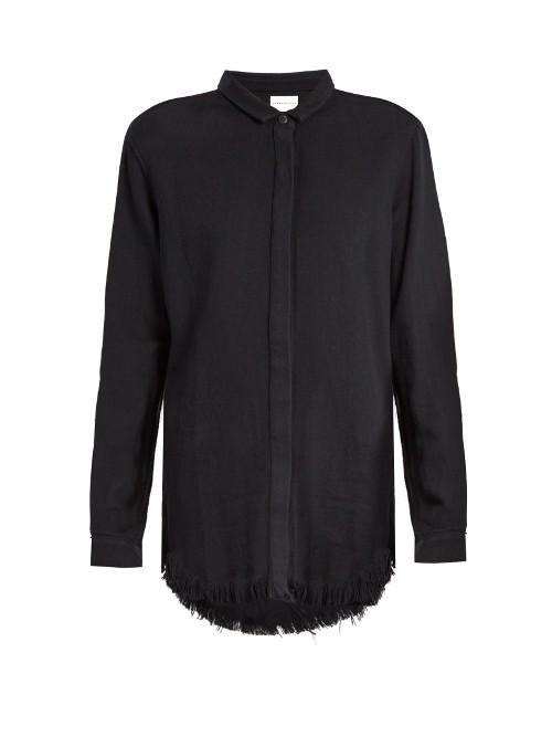 Simon Miller Yava Frayed-hem Cotton Shirt