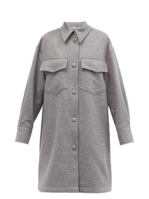 Matchesfashion.com Stella Mccartney - Kerry Patch-pocket Wool Jacket - Womens - Light Grey