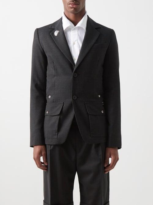 Stefan Cooke - Tailored Twill Blazer - Mens - Charcoal