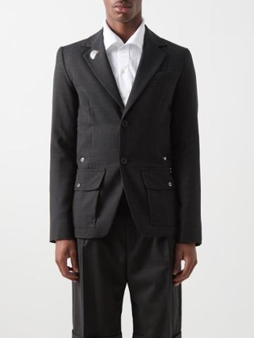 Stefan Cooke - Tailored Twill Blazer - Mens - Charcoal