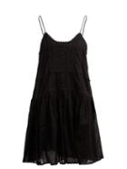 Matchesfashion.com Isabel Marant Toile - Amelie Lace Trimmed Gathered Cotton Slip Dress - Womens - Black