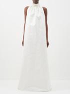 Roksanda - Anaisa High-neck Taffeta Gown - Womens - Ivory