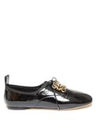 Matchesfashion.com Loewe - Anagram-embellished Patent-leather Shoes - Womens - Black