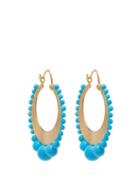 Matchesfashion.com Irene Neuwirth - 18kt Gold & Kingman Turquoise Earrings - Womens - Gold