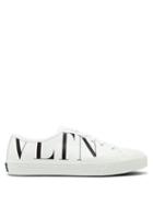 Matchesfashion.com Valentino - Logo Leather Low Top Trainers - Mens - White