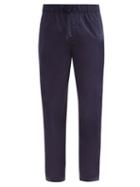 Mens Basics Tekla - Organic-cotton Poplin Pyjama Trousers - Mens - Navy