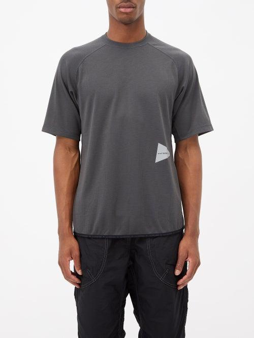 And Wander - Power Dry Raglan-sleeve Jersey T-shirt - Mens - Grey