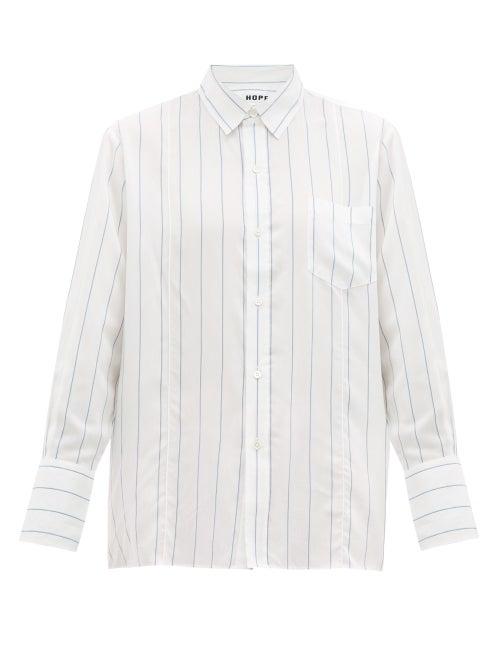 Matchesfashion.com Hope - Crease Striped Shirt - Mens - Blue Multi