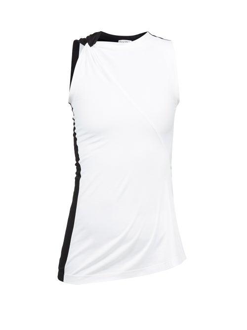Jw Anderson - Twisted-seam Bi-colour Jersey Tank Top - Womens - Black White