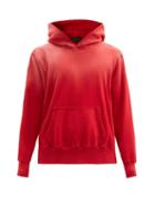 Matchesfashion.com Les Tien - Ombr Brushed-back Cotton Hooded Sweatshirt - Mens - Red