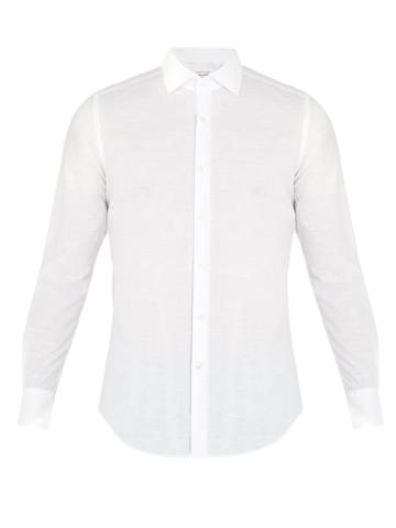 Glanshirt Dobby-dot Cotton Shirt