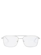 Matchesfashion.com Bottega Veneta - Aviator Metal Glasses - Mens - Grey