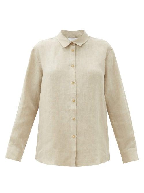 Matchesfashion.com Asceno - Milan Organic-linen Shirt - Womens - Light Beige