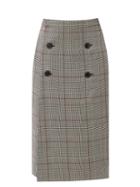 Matchesfashion.com Vetements - Prince-of-wales-checked Wool Skirt - Womens - Brown