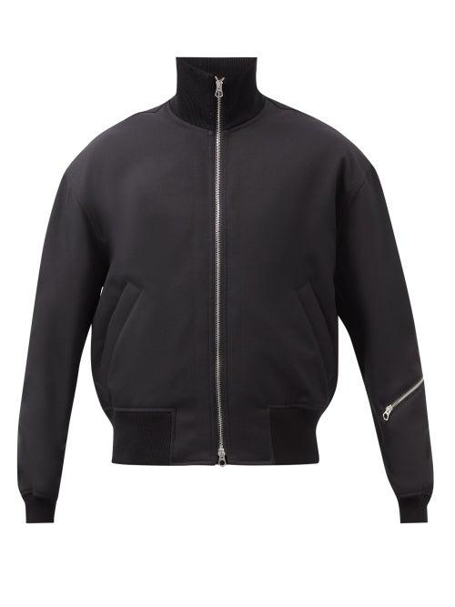 Jil Sander - High-neck Gabardine Bomber Jacket - Mens - Black