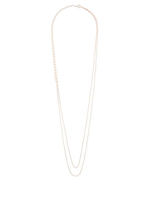 Matchesfashion.com Mizuki - Asymmetric Graduated-pearl 14kt Gold Necklace - Womens - Pearl