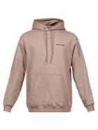 Balenciaga - Logo-embroidered Jersey Hooded Sweatshirt - Mens - Light Brown
