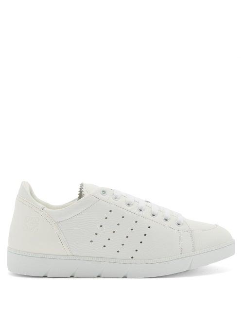 Matchesfashion.com Loewe - Anagram-debossed Leather Trainers - Mens - White
