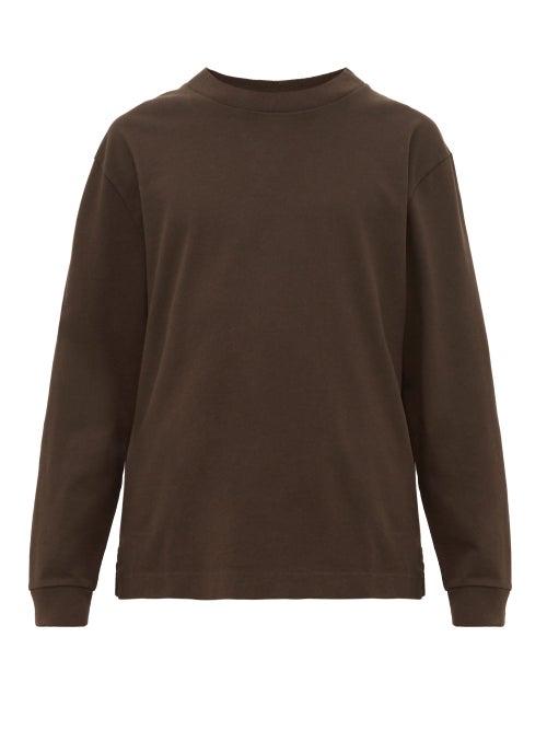 Matchesfashion.com Mhl By Margaret Howell - Long Sleeved Cotton Jersey T Shirt - Mens - Black