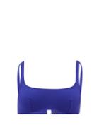Matchesfashion.com Araks - Quinn Scoop-neck Bikini Top - Womens - Dark Blue