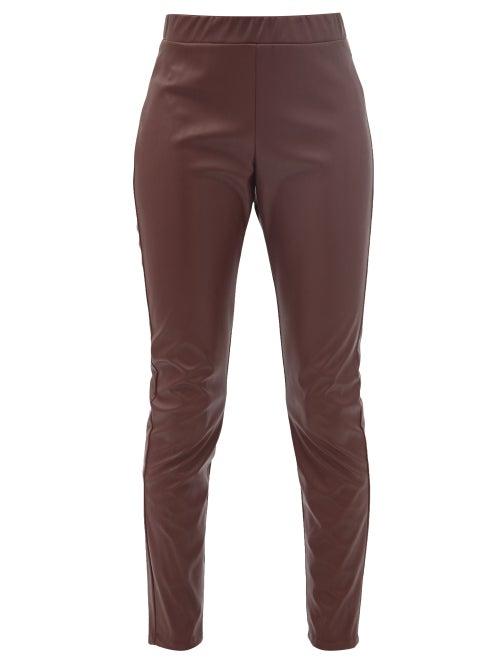 Matchesfashion.com Max Mara Leisure - Ranghi Trousers - Womens - Burgundy