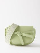 Loewe - Gate Mini Leather Cross-body Bag - Womens - Light Green