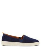 Matchesfashion.com Mulo - Low Top Suede Trainers - Mens - Blue