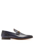 Matchesfashion.com Gucci - Jordaan Leather Loafers - Mens - Blue
