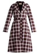 Christopher Kane A-line Gingham Wool-blend Coat