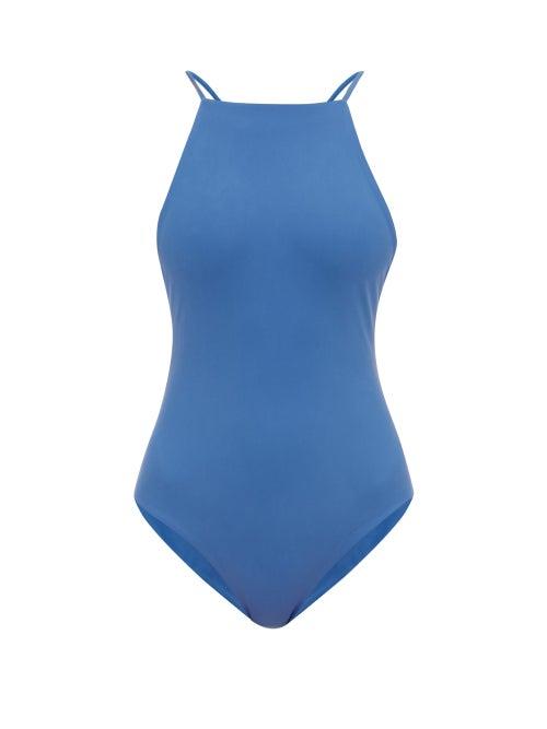 Matchesfashion.com Jade Swim - Nova High-neck Swimsuit - Womens - Blue