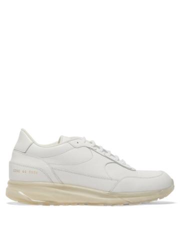 Matchesfashion.com Common Projects - Track Classic Translucent-sole Leather Trainers - Mens - White
