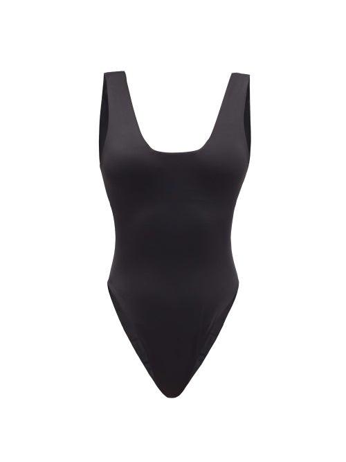 Matchesfashion.com Dos Gardenias - Monaco Square-neck Swimsuit - Womens - Black