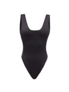 Matchesfashion.com Dos Gardenias - Monaco Square-neck Swimsuit - Womens - Black