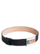 Matchesfashion.com Chlo - Corita Kent Hope-buckle Leather Belt - Womens - Navy Multi
