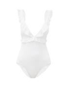 Matchesfashion.com Melissa Odabash - Los Angeles Ruffled Swimsuit - Womens - White