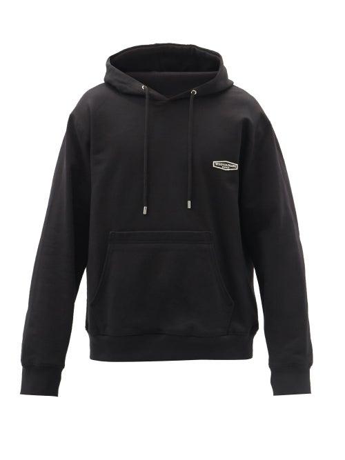 Matchesfashion.com Wooyoungmi - Logo-embroidered Hooded Cotton Sweatshirt - Mens - Black