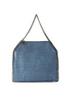 Stella Mccartney - Falabella Woven Raffia Shoulder Bag - Womens - Blue