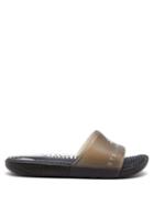 Matchesfashion.com Adidas By Stella Mccartney - Adissage Logo Print Rubber Slides - Womens - Black