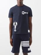 Thom Browne - Lobster-print Cotton-jersey T-shirt - Mens - Navy