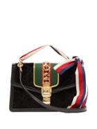 Matchesfashion.com Gucci - Sylvie Small Velvet Shoulder Bag - Womens - Black
