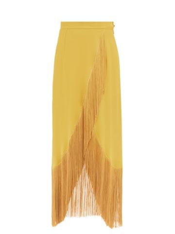 Ladies Rtw Taller Marmo - El Pareo Fringed Skirt - Womens - Yellow