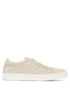 Matchesfashion.com Santoni - Logo-debossed Suede Trainers - Mens - Beige