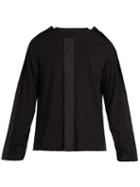 Matchesfashion.com Craig Green - Fin Trimmed Long Sleeved Cotton Top - Mens - Black