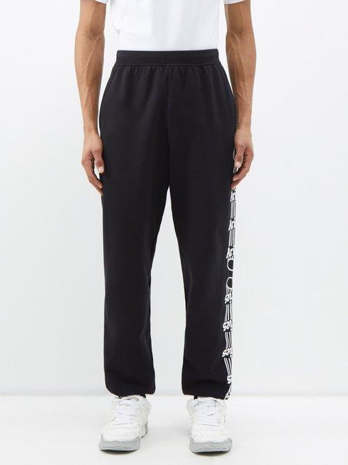 Aries - Dragon Skeletor-print Cotton-jersey Track Pants - Mens - Black